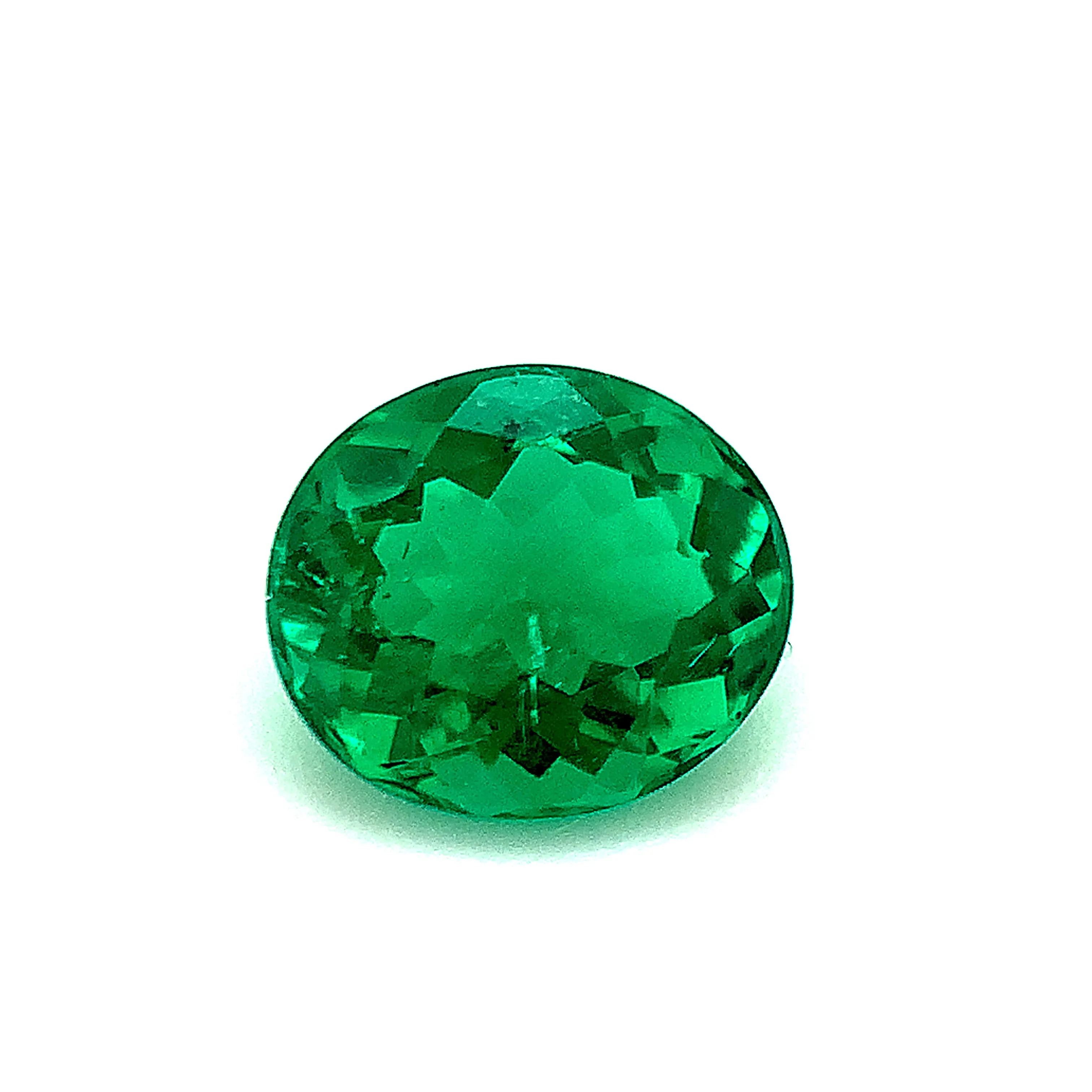 1.37 Carat Emerald Gemstone, GIA Certified