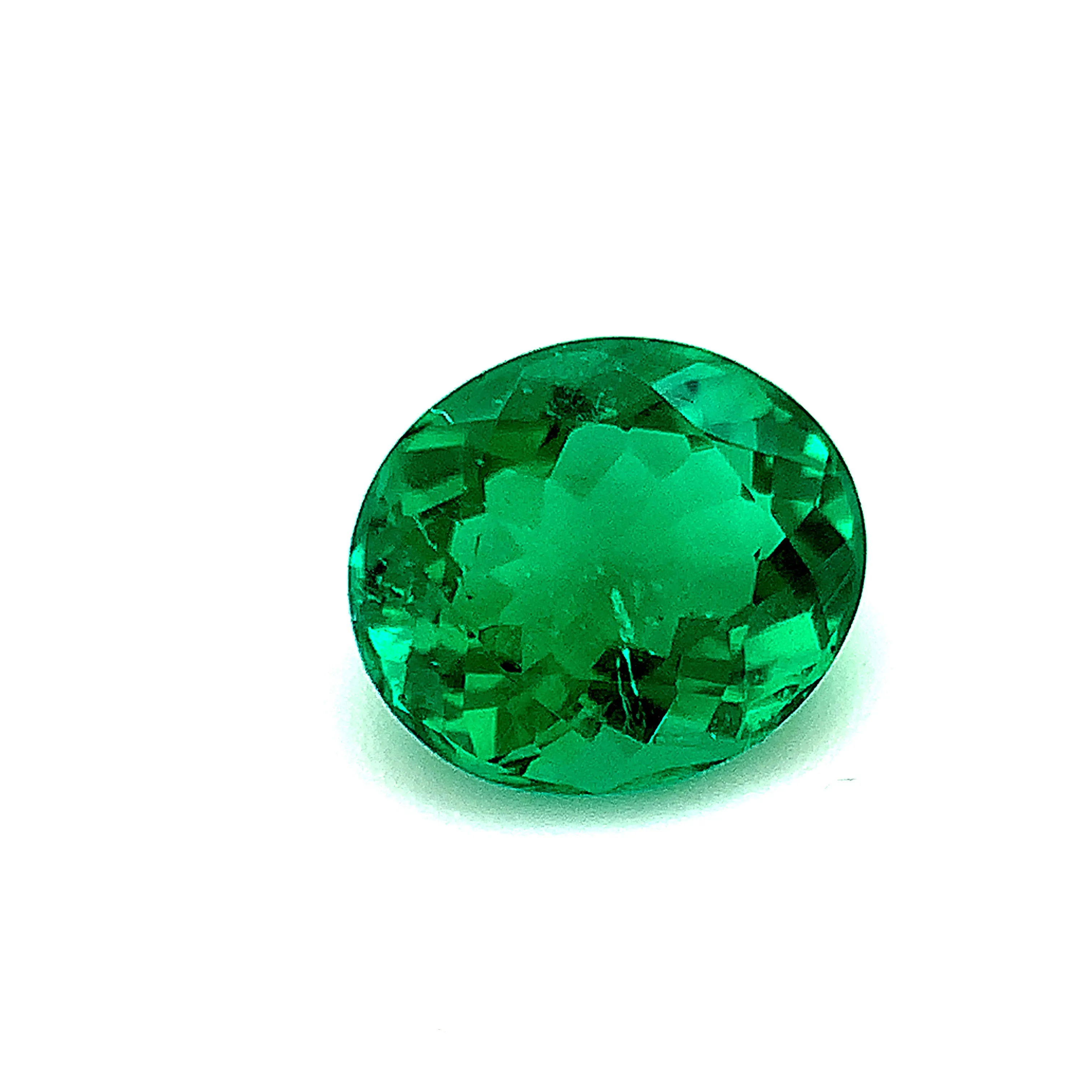 1.37 Carat Emerald Gemstone, GIA Certified