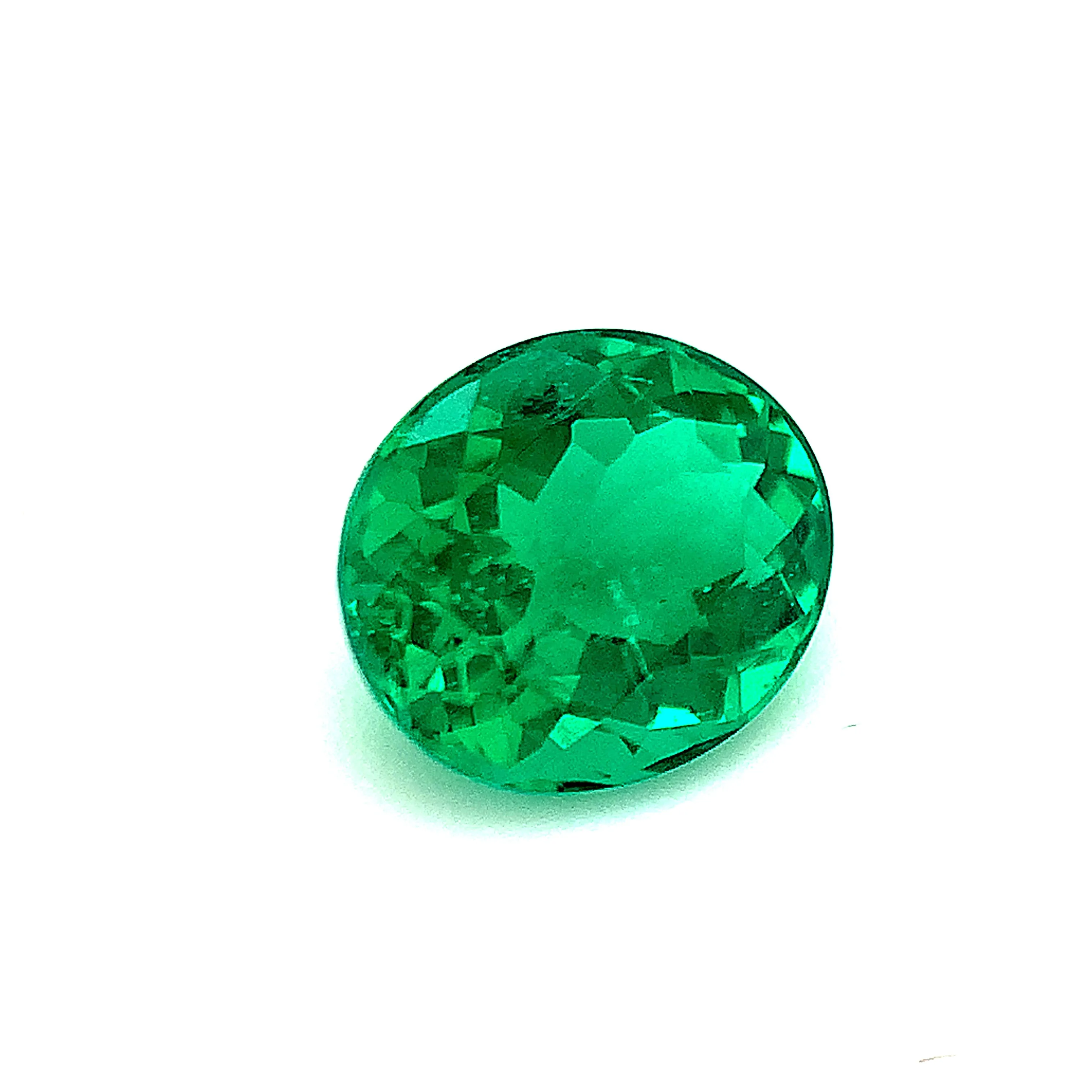 1.37 Carat Emerald Gemstone, GIA Certified