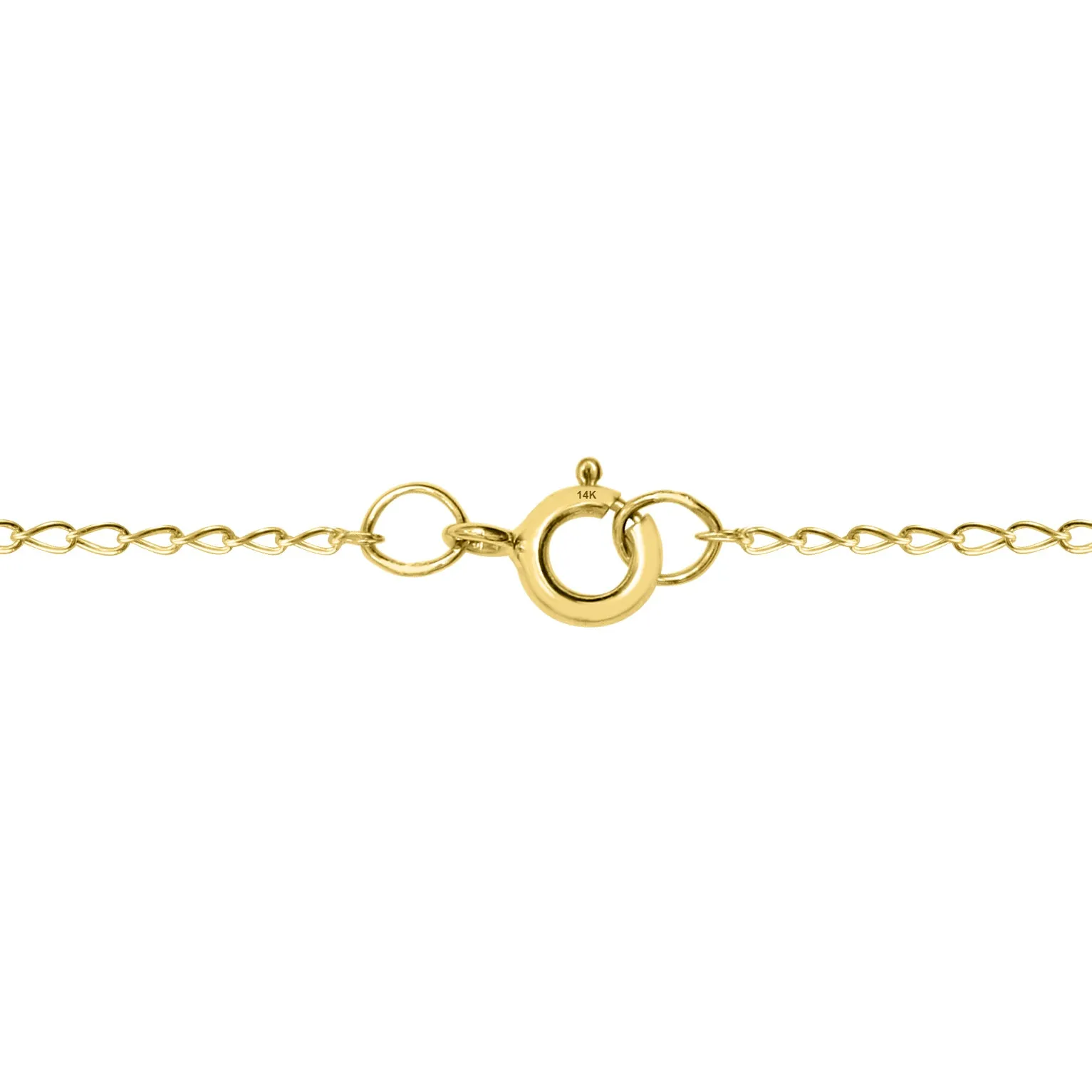 14K Yellow Gold 4Mm Round Emerald Pendant