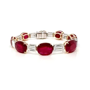 32.070 cts Ruby With Diamond Bracelet (ENQUIRE)