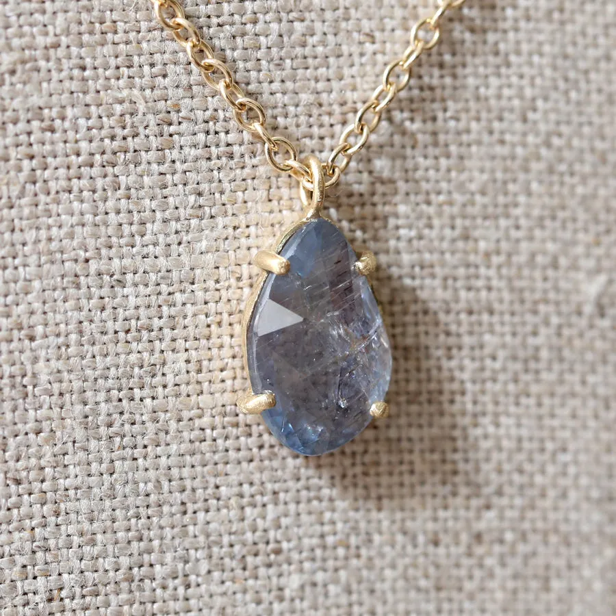 4.42ct natural blue sapphire necklace