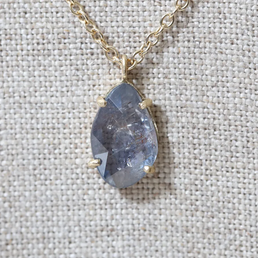 4.42ct natural blue sapphire necklace