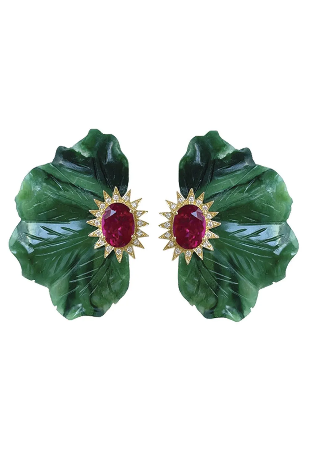 African Jade Mother Nature Earrings