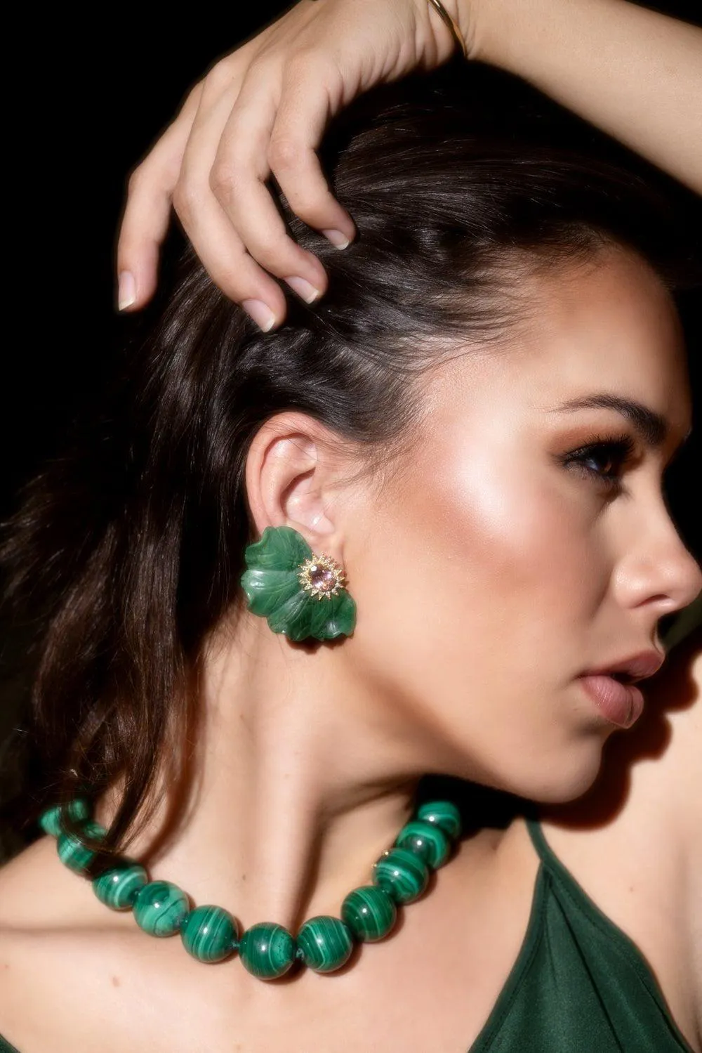 African Jade Mother Nature Earrings