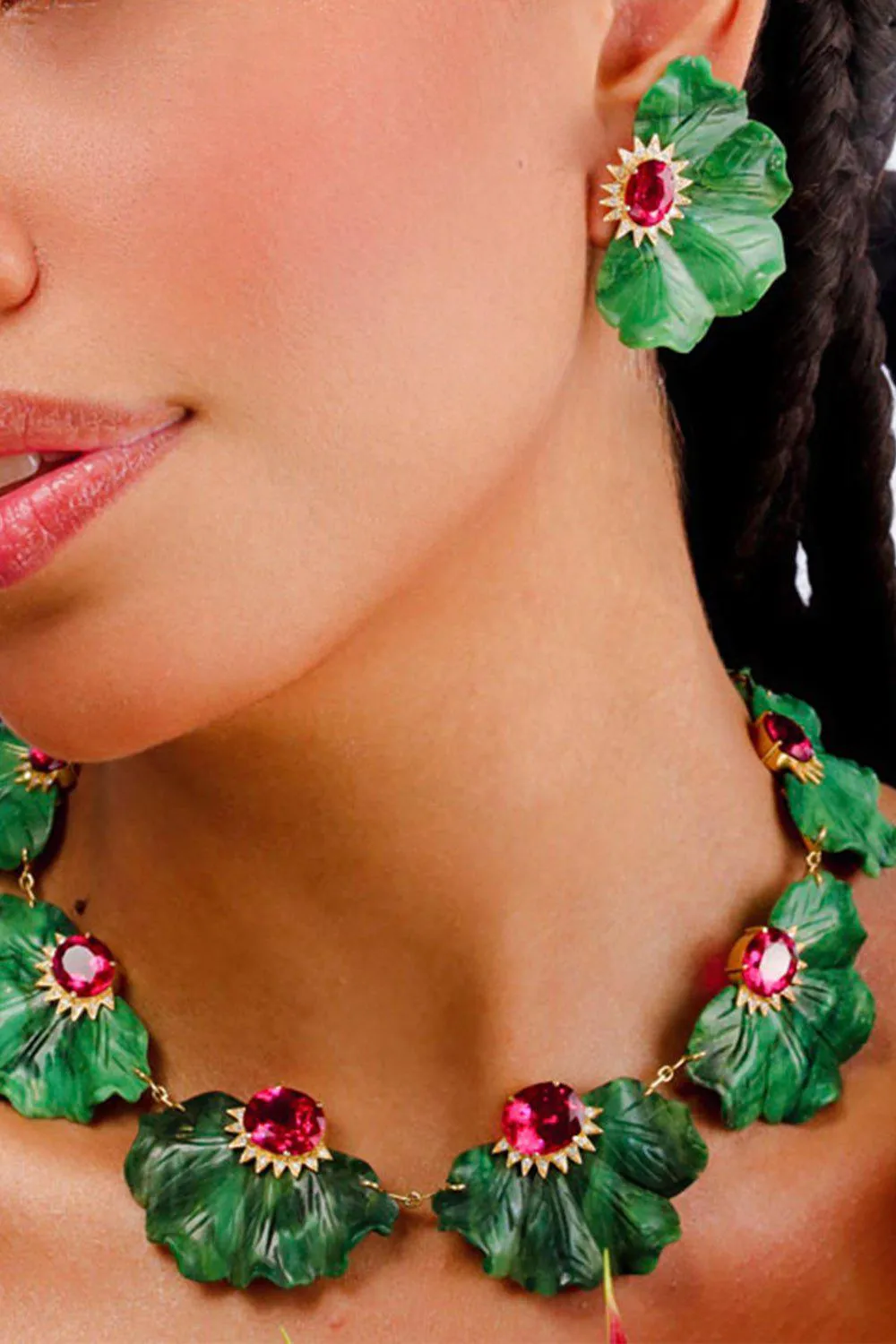 African Jade Mother Nature Earrings