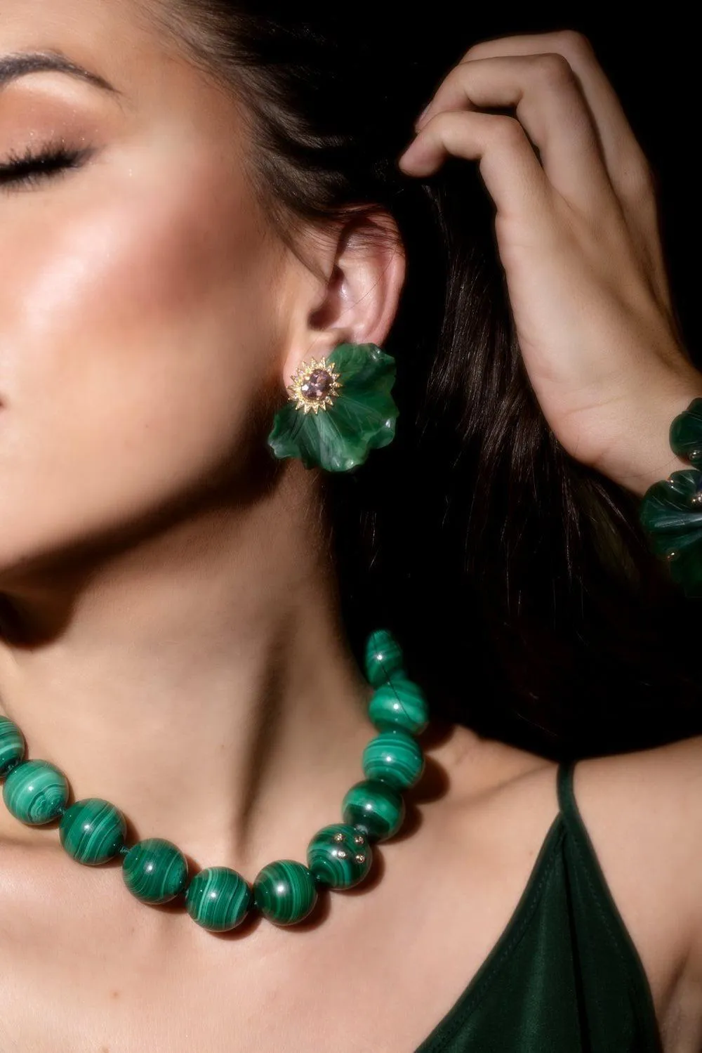 African Jade Mother Nature Earrings