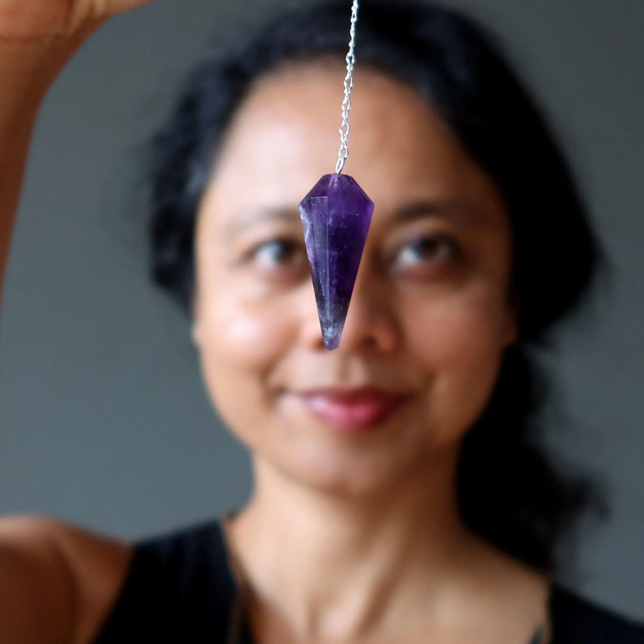 Amethyst Pendulum All the Answers Sterling Silver