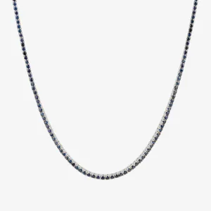 Blue Sapphire Tennis Necklace