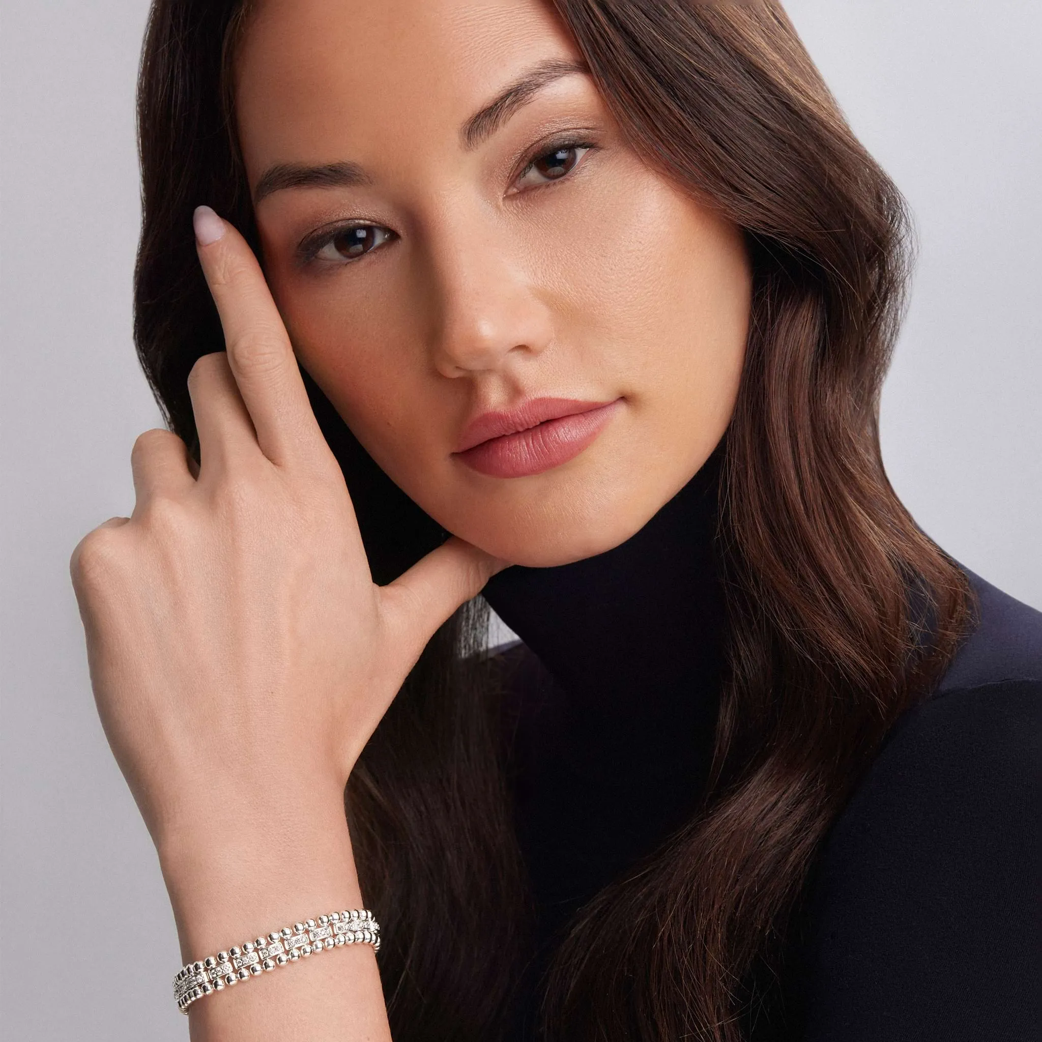 Caviar Spark Diamond Link Bracelet | 9mm