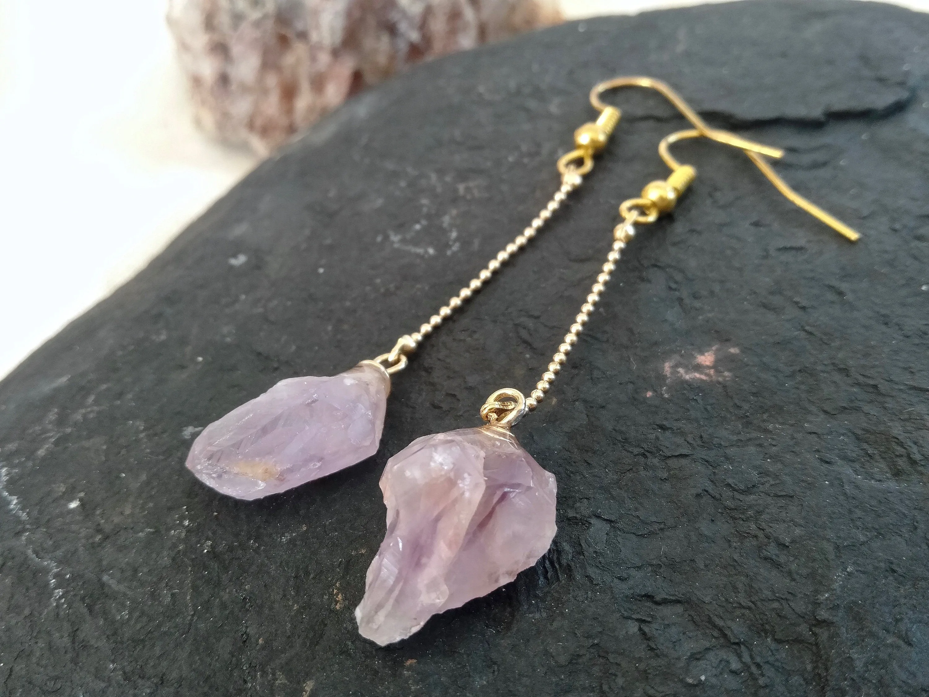 Darwin Amethyst / Crystal earrings
