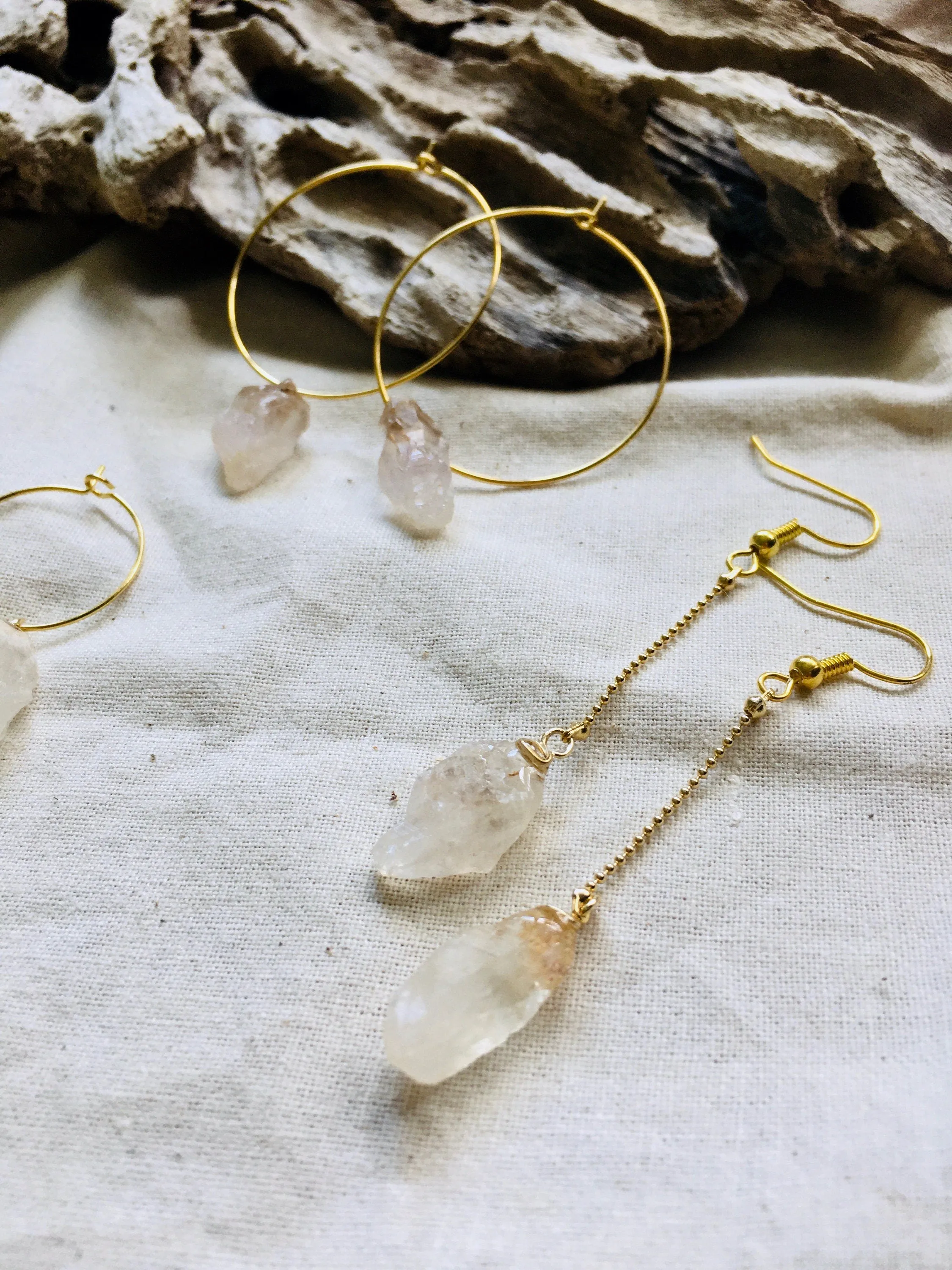 Darwin Amethyst / Crystal earrings