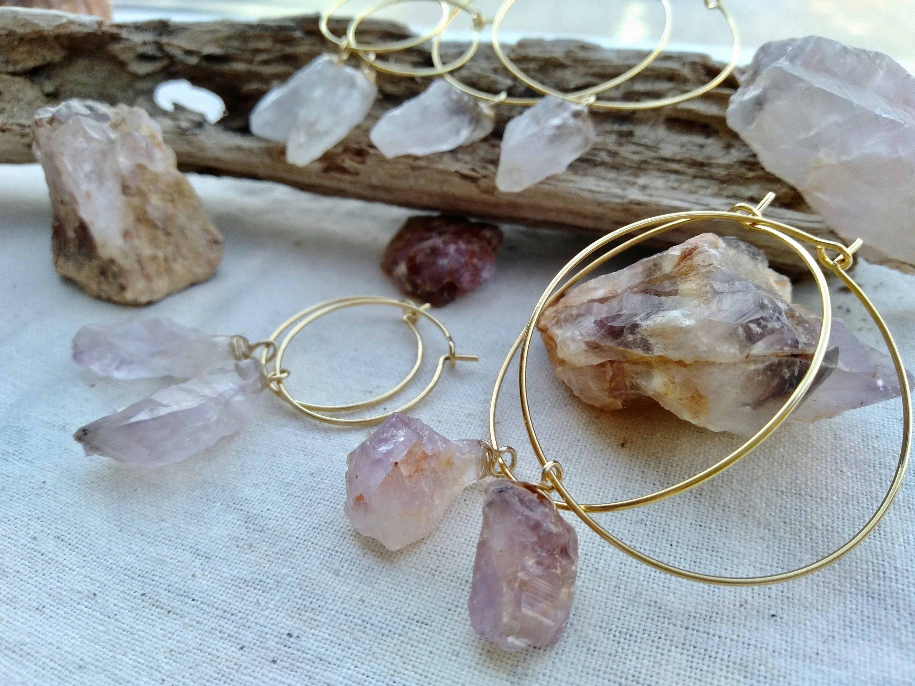 Darwin Amethyst / Crystal earrings