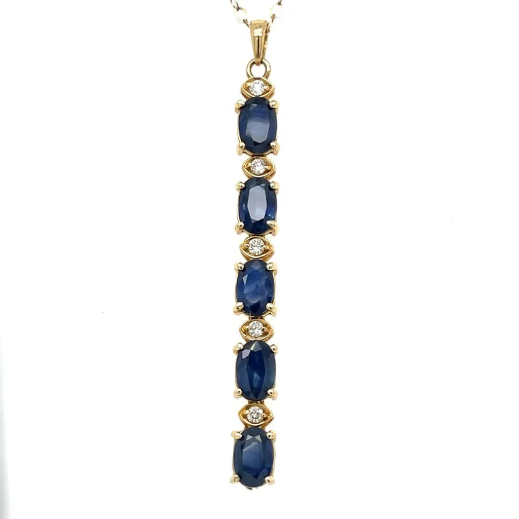 Estate Sapphire and Diamond Necklace at Regard Jewelry in Austin, Texas