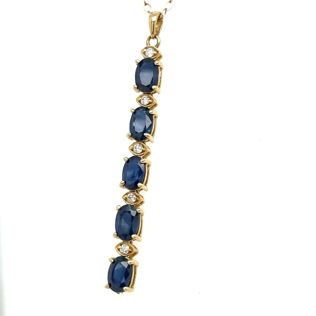 Estate Sapphire and Diamond Necklace at Regard Jewelry in Austin, Texas