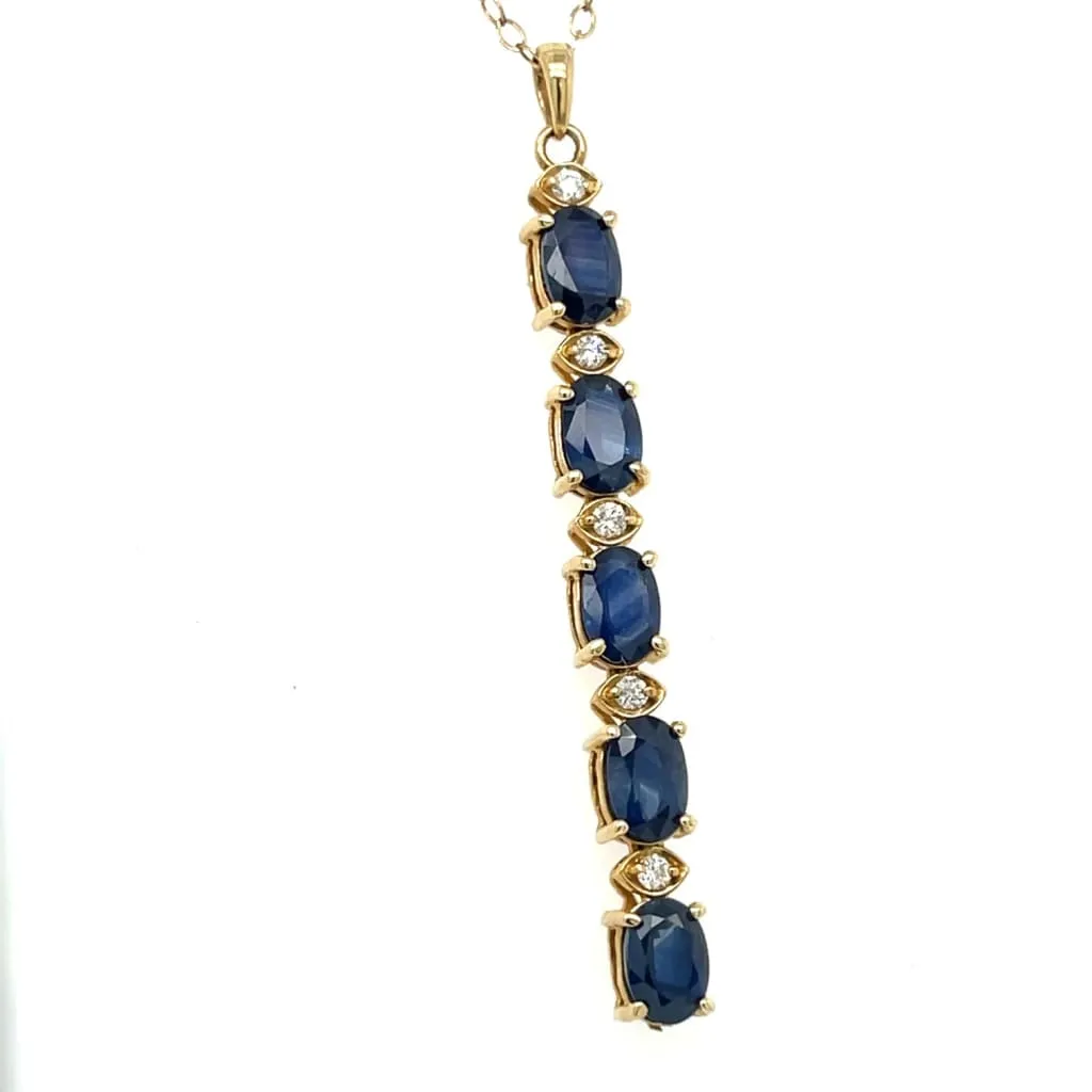 Estate Sapphire and Diamond Necklace at Regard Jewelry in Austin, Texas