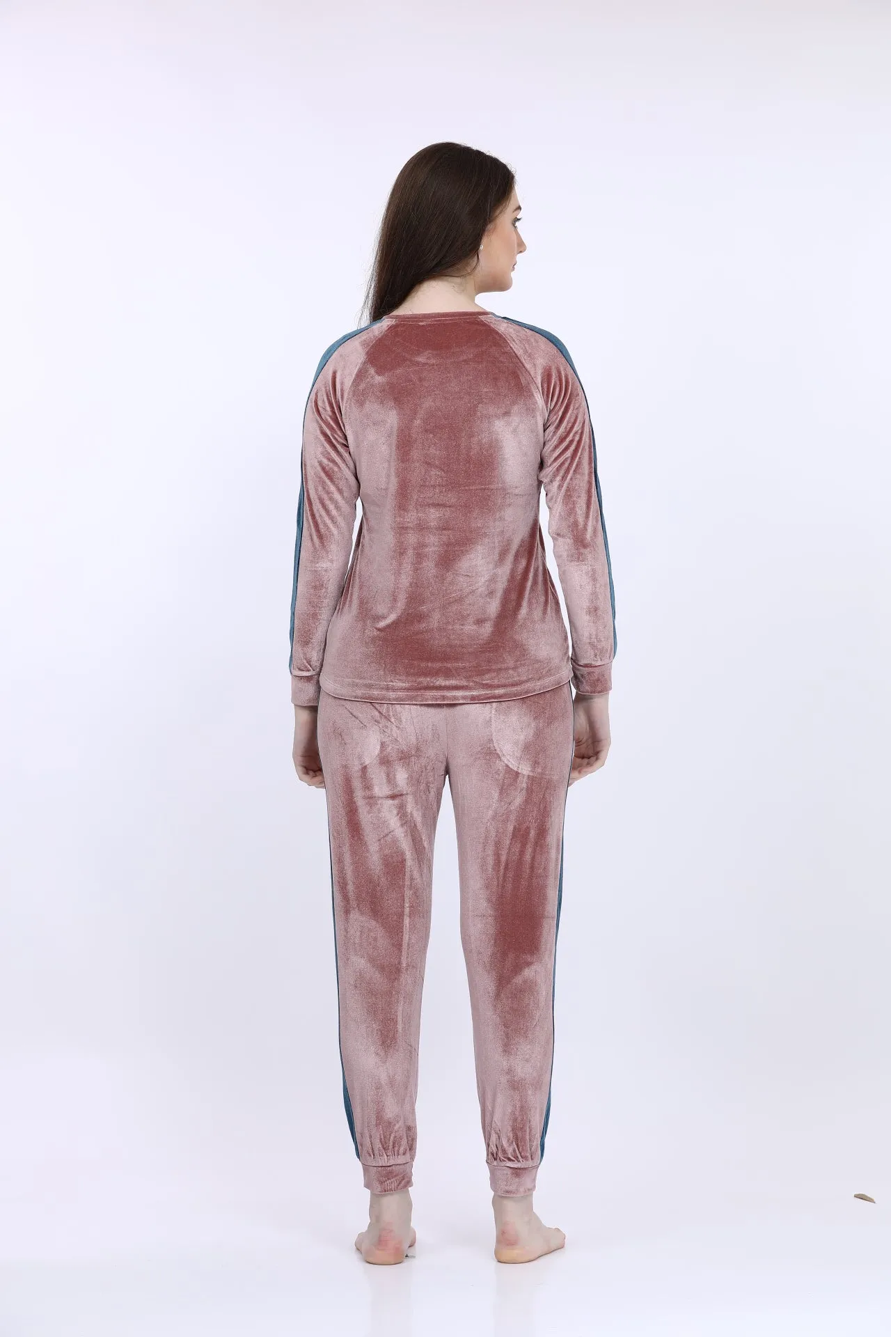 Ice-Velour Pastel Pink Track Suit