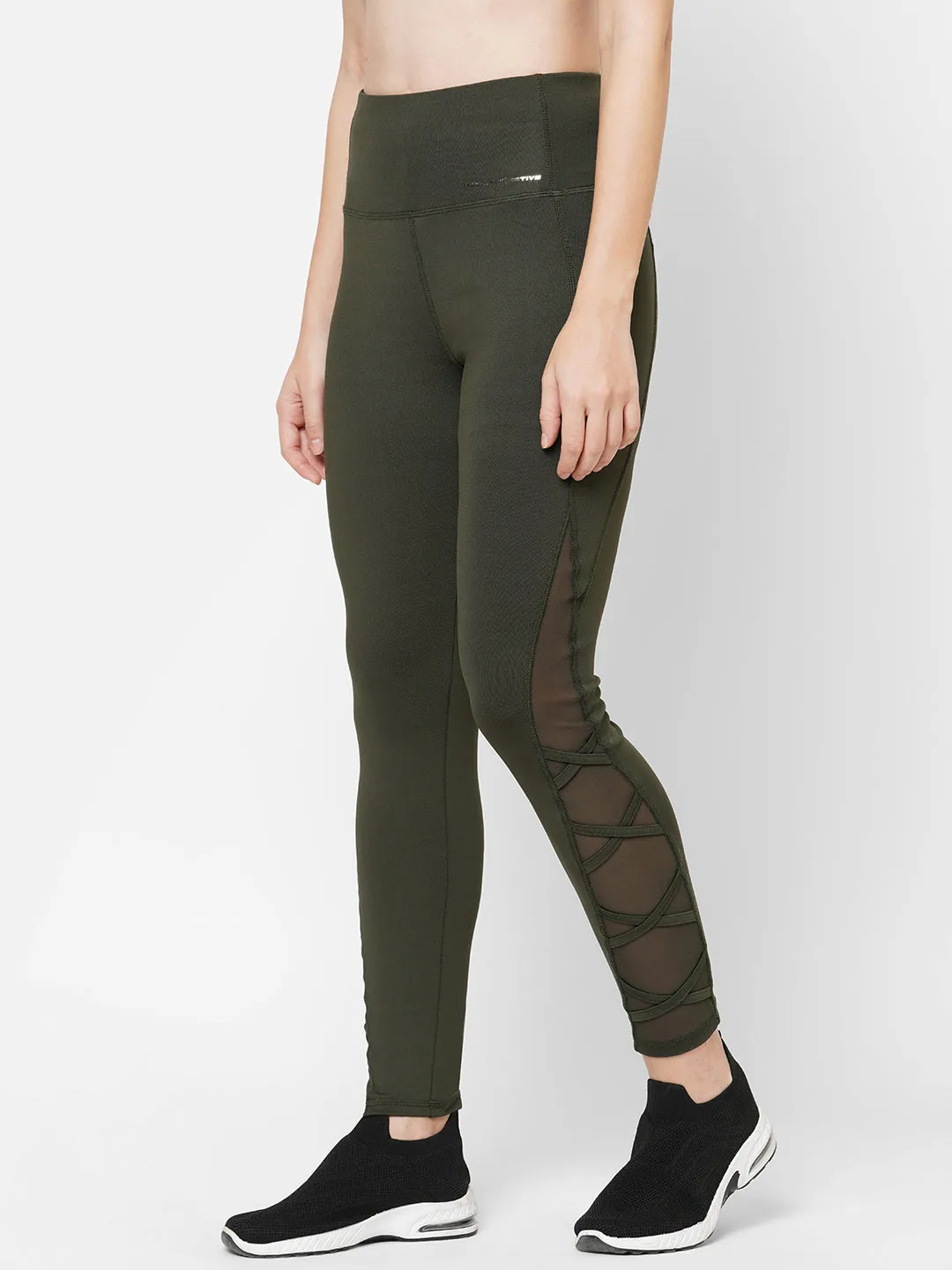 Olive Green Dry Fit Yoga Pants
