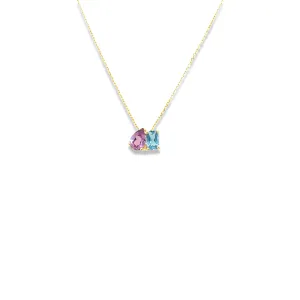 Pear Emerald Toi et Moi Necklace