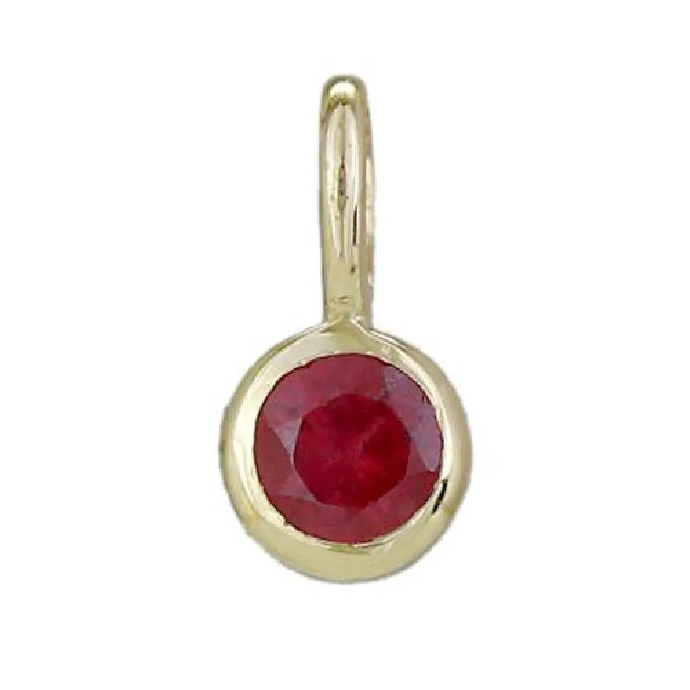 Ruby Bezel Charm - July