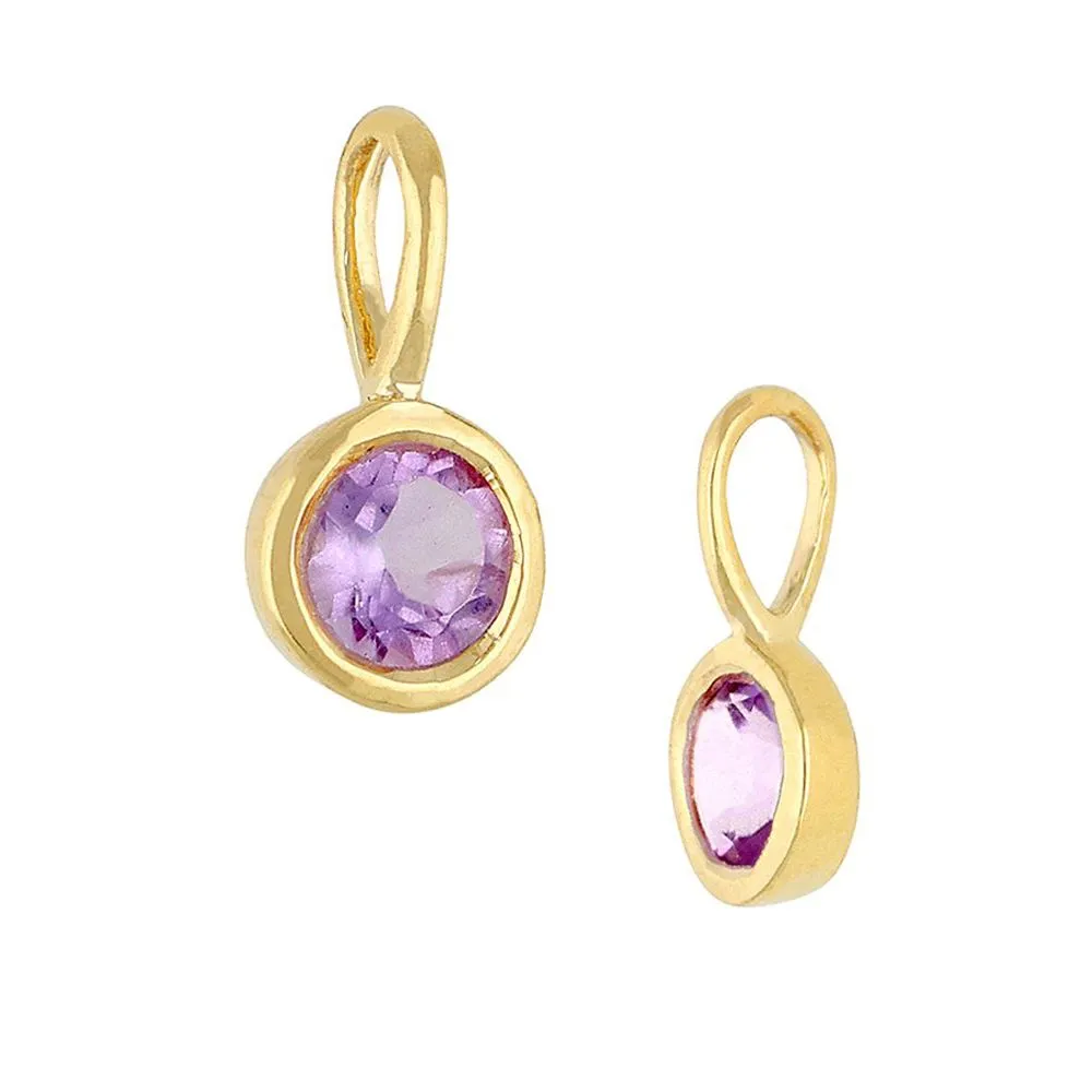 Ruby Bezel Charm - July