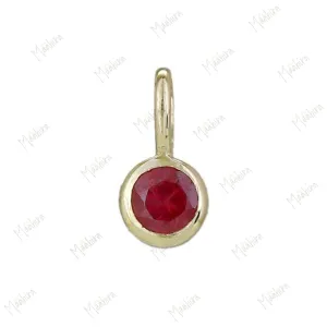 Ruby Bezel Charm - July