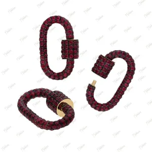 Ruby Carabiner Lock Charm Enhancer 12X22mm