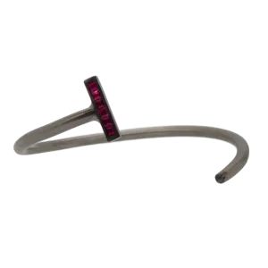 Ruby Silver Nail Bangle