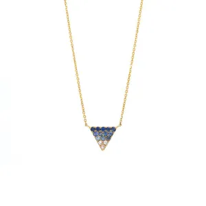 Sapphire Triangle Necklace