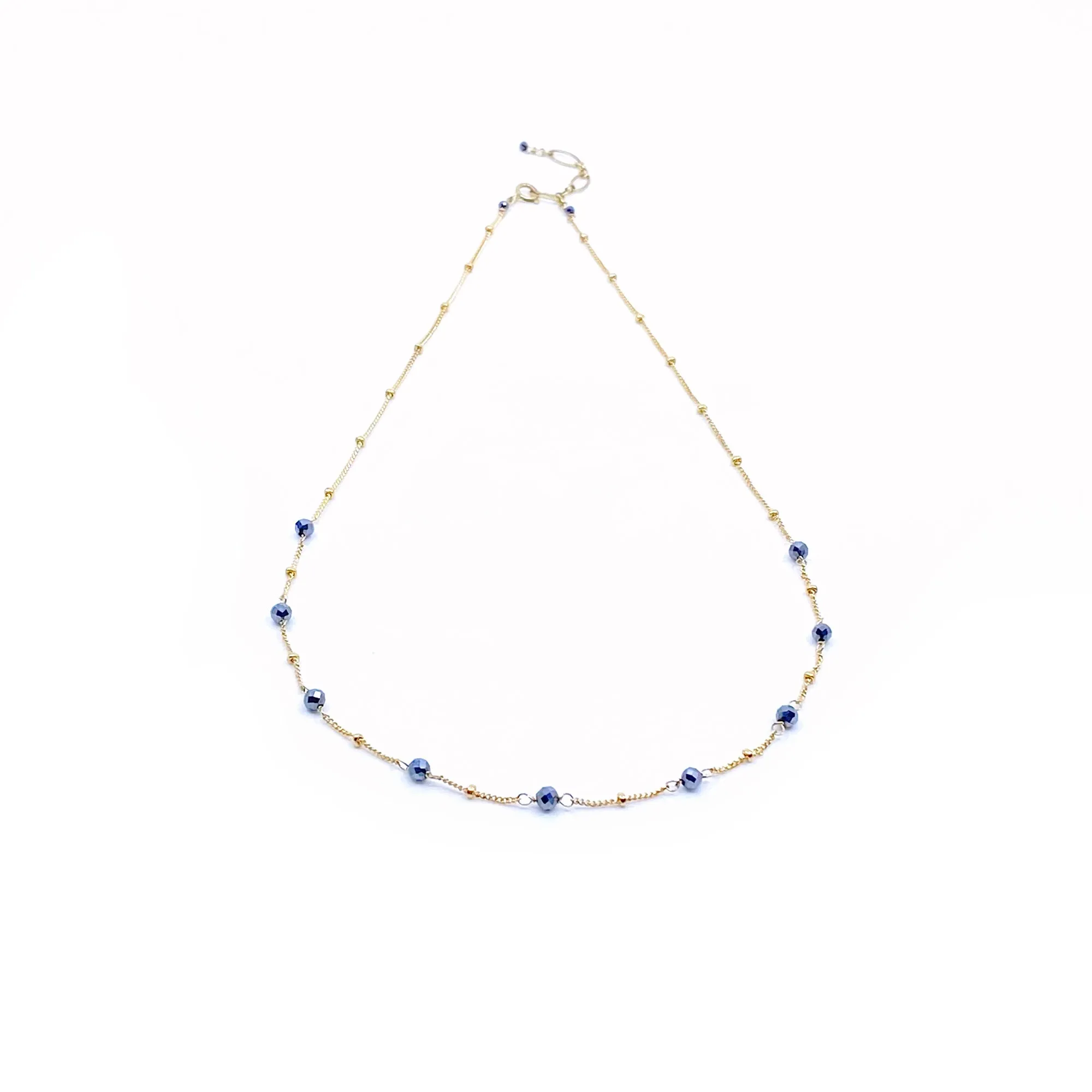The Nine Terahertz Stone Necklace in Gold Filled