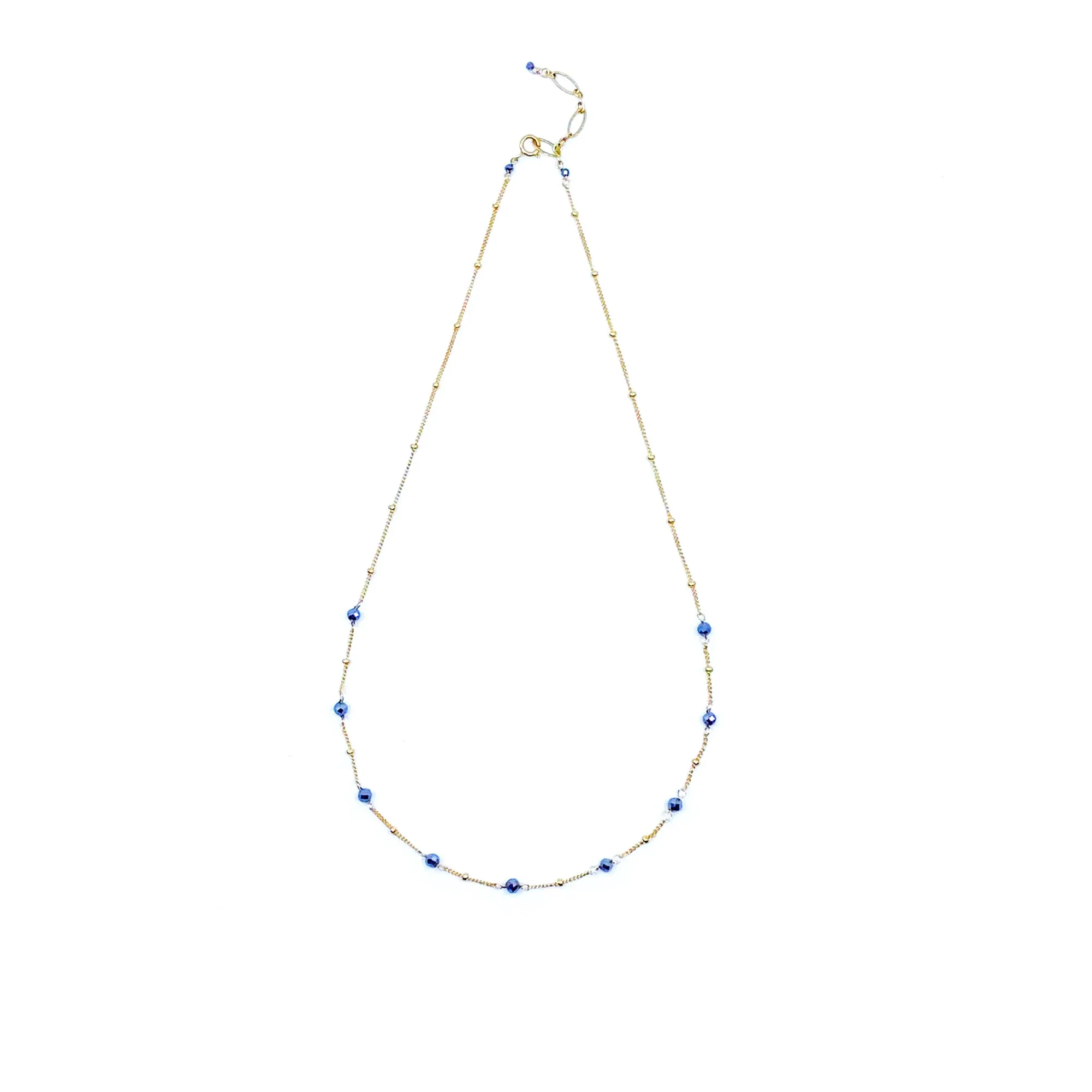 The Nine Terahertz Stone Necklace in Gold Filled